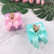 结婚用品喜糖盒子铁盒定制创意婚礼婚庆包装盒蝴蝶糖果礼盒伴手礼