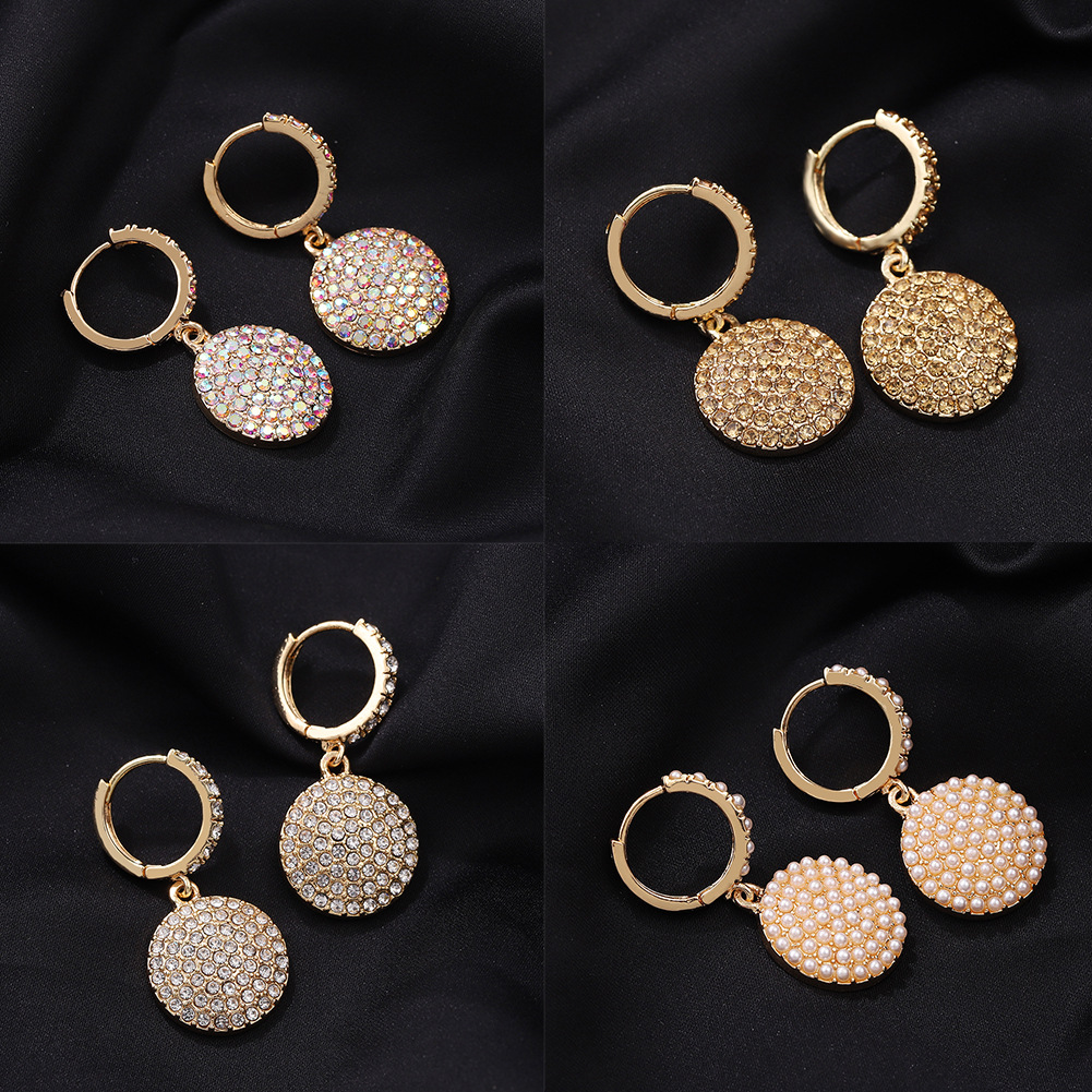 Fashion Alloy Inlaid Pearl Punk Earrings display picture 10