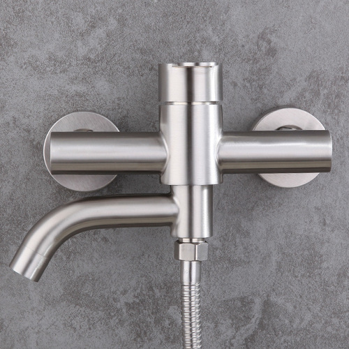 304 stainless steel shower faucet hot and cold bathtub faucet built into the wall bathroom triple faucet mixing valve concealed installation