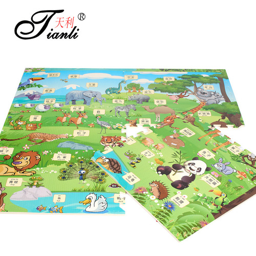 Wholesale EVA interlocking foam mat 60*60 household children's play mat baby crawling mat cartoon