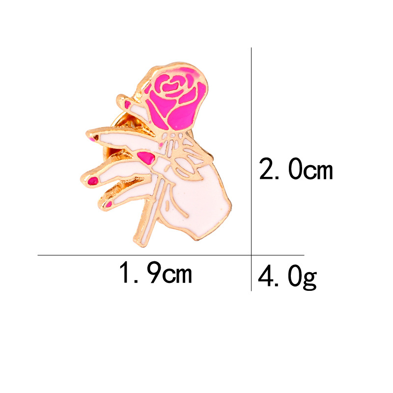 Creative Cartoon Beautiful Girl Dream Rose Flower Love Car High Heels Dripping Brooch display picture 6