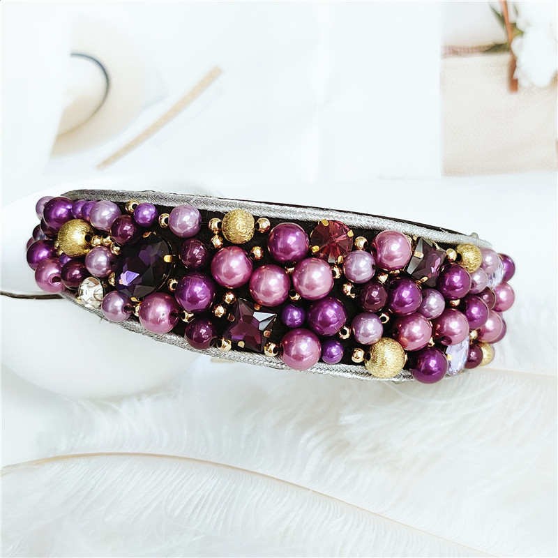 New Exaggerated Pearl Alloy Headband Diamond Geometric Rhinestone Ball Headband Wholesale Nihaojewelry display picture 6