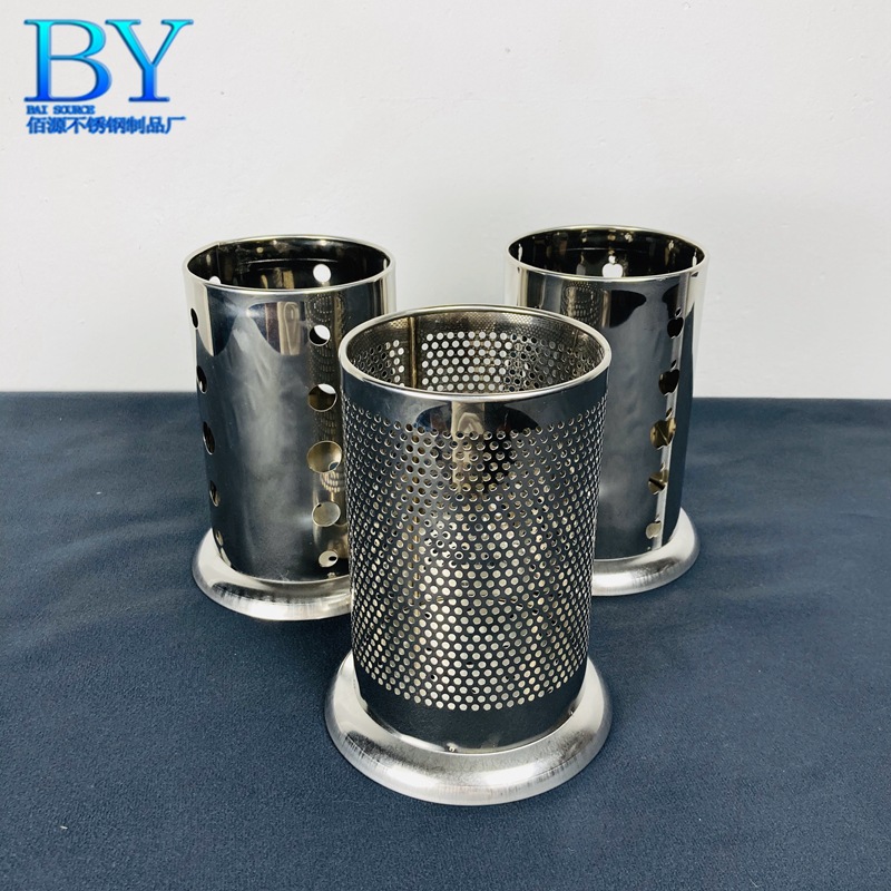 不锈钢筷子筒 筷子笼 苹果孔圆孔密孔筷子置物筒 吸管筒|ms