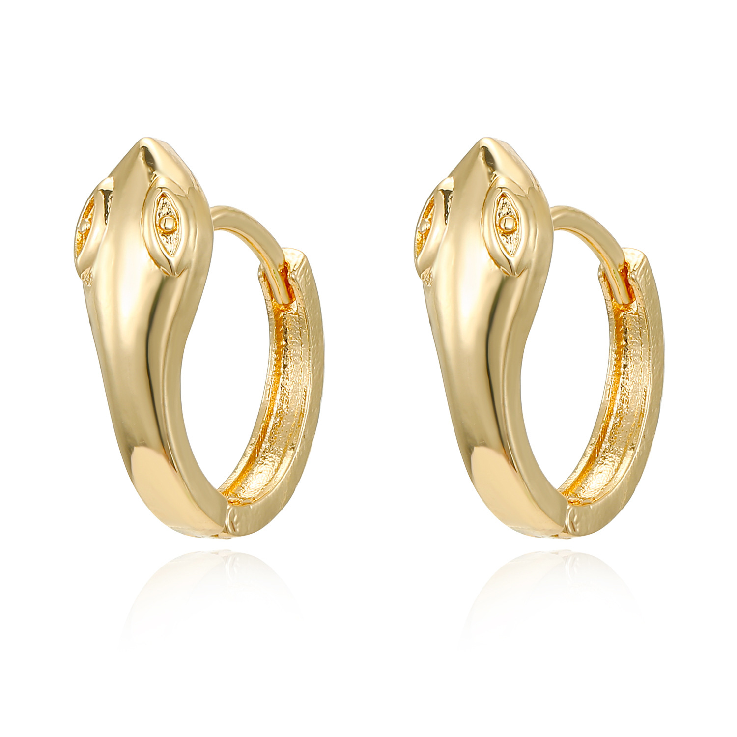 Golden Snake Earrings Korean Earrings Animal Small Ear Studs Alloy Earrings Earrings display picture 1