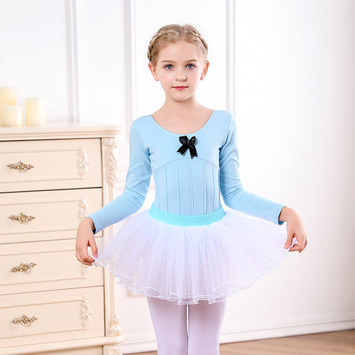 Children's Ballet tutu skirt girls long-sleeved exam practice clothes ballet dancing dresses girls modern dance costumes