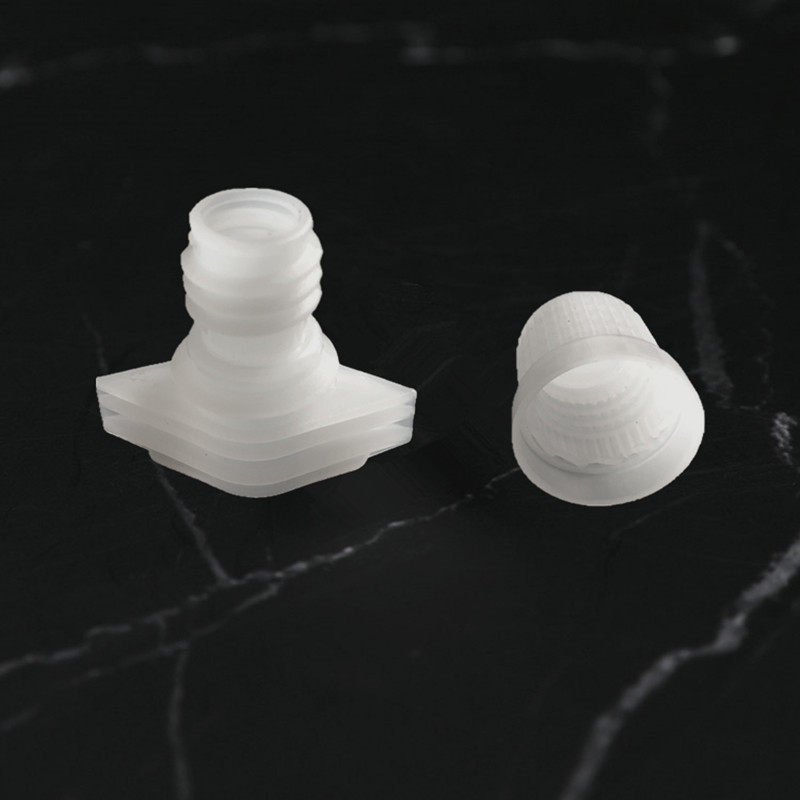 厂家批发销售PE塑料吸嘴盖子洗衣液铝箔包装袋焊压大口径吸嘴