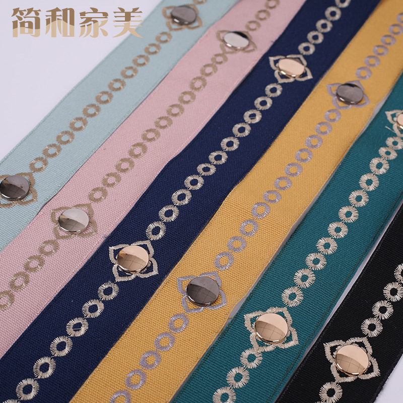 源头厂家 4cm帆布刺绣花边辅料 家纺服装拼接窗帘花边批发