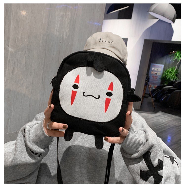 162g Weight Canvas Lining Material Zipper Closure Type Single Shoulder Strap Strap Type Crossbody Bag Bags Type Casual, Shopping Occasion Canvas Material Cartoon Pattern All Seasons Season Women's Gender Cute Style Medium Size Women's Medium Canvas Cartoon Cute Zipper Crossbody Bag 15