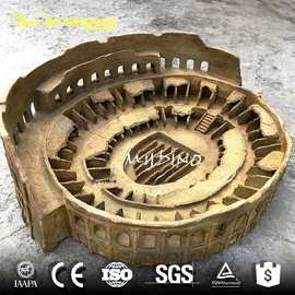 罗马斗兽场大型还原景区模 型地标性建筑装饰 地产玻璃钢模型制作