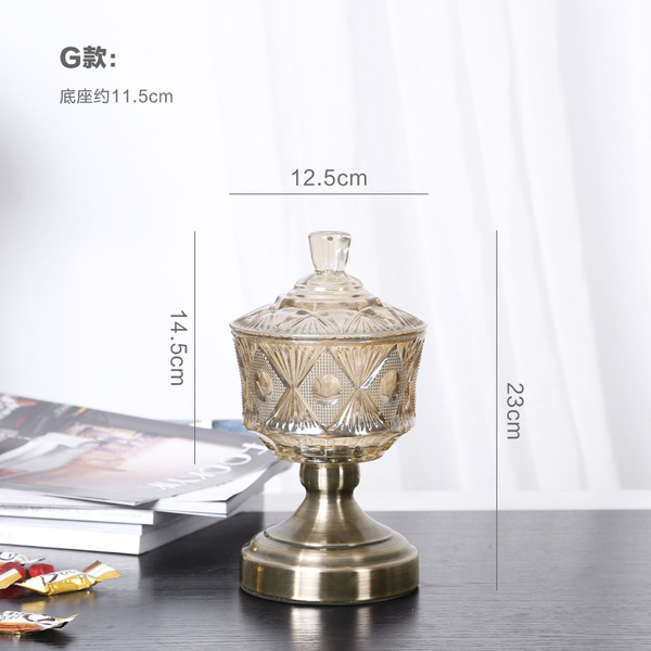 European -style luxury crystal glass sugar tank storage tank candy…