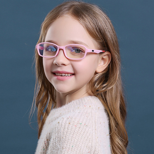 2024年新款儿童防蓝光平光镜 时尚硅胶材质百搭眼镜框F1676
