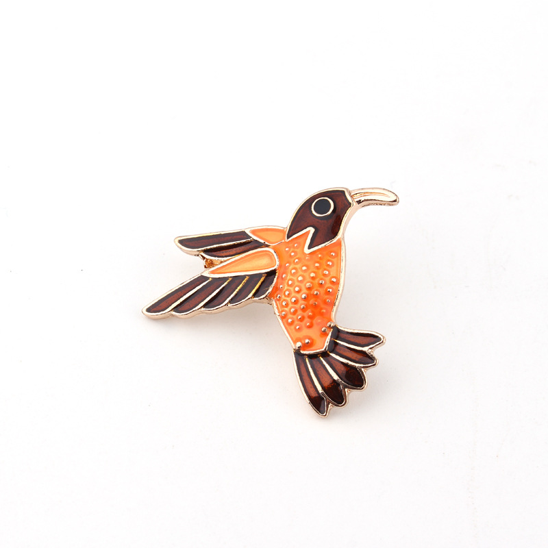 Korea's New Alloy Dripping Oil Bird Brooch display picture 1