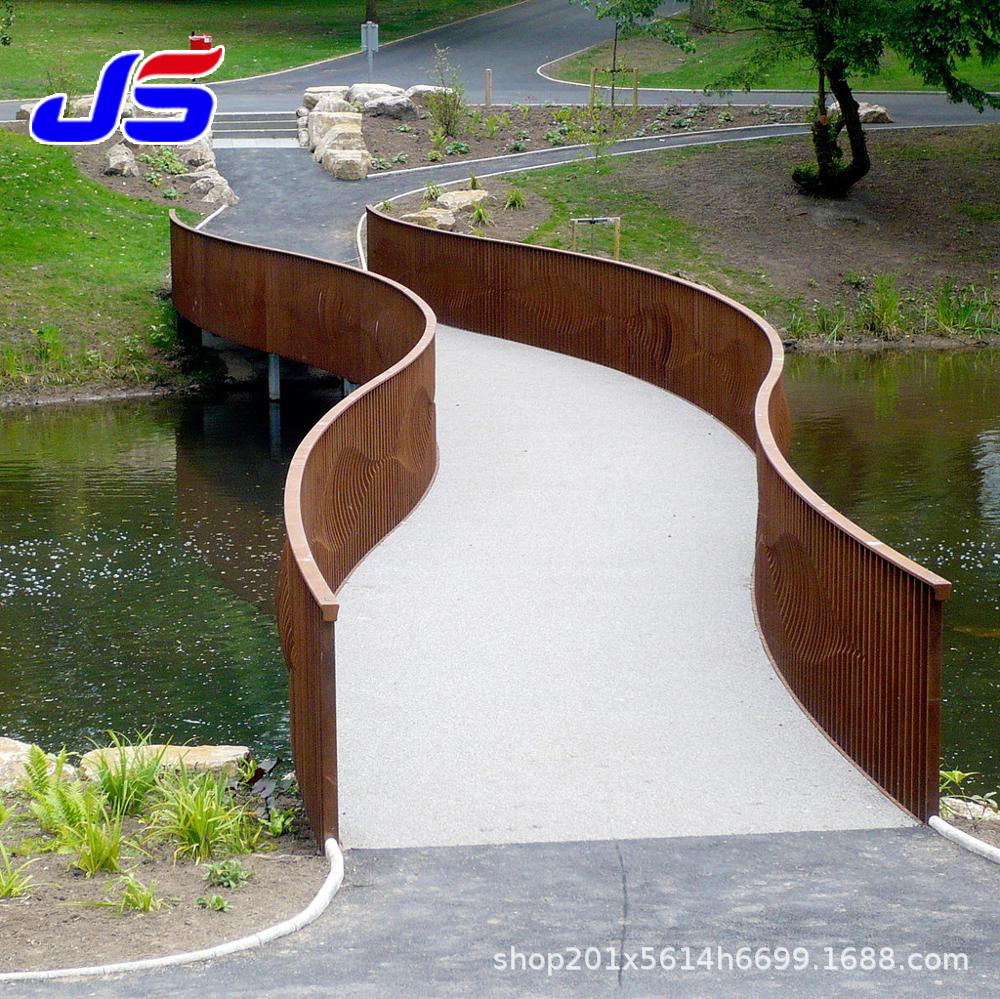 耐候钢锈板景墙厂家 园林景观复古红锈板价格 耐候钢板镂空雕刻