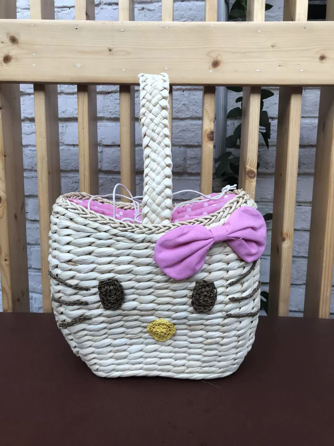 Straw cartoon cute bag for leisure
