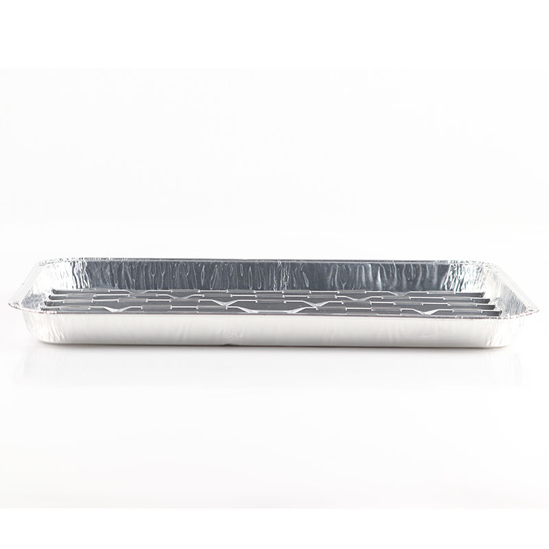 Fábrica directa papel de aluminio hueco para hornear caja de barbacoa caja rectangular estaño cartón para hornear pan horno caja