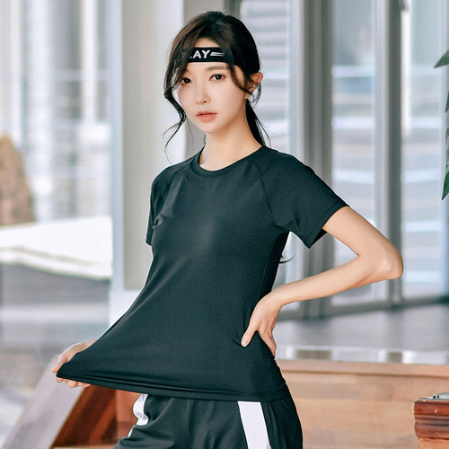 Women's Short Sleeve Gym Sportswear 2020 Summer Loose Professional Running Top Spring and Summer Fashion Yoga Clothes