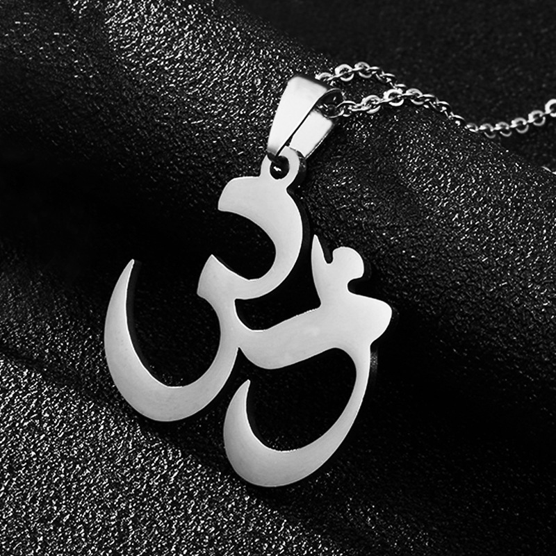 201 Stainless Steel Material Water Plating 18K Gold Plated Geometric Stainless Steel Retro 304 Stainless Steel Pendant Necklace