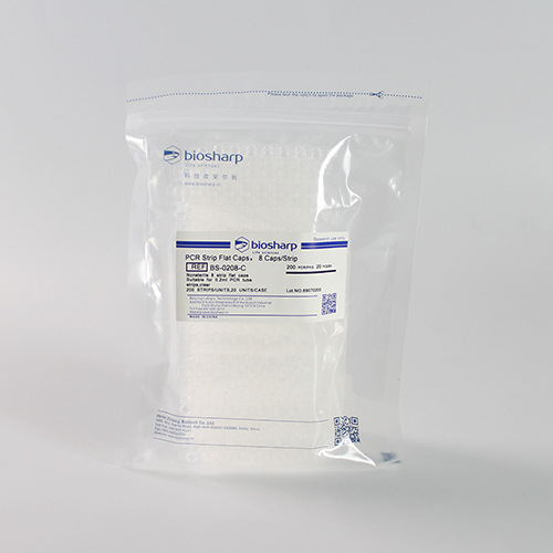 biosharp BS-0208-C 0.2ml八联排管平盖（非荧光定量） 200条/包