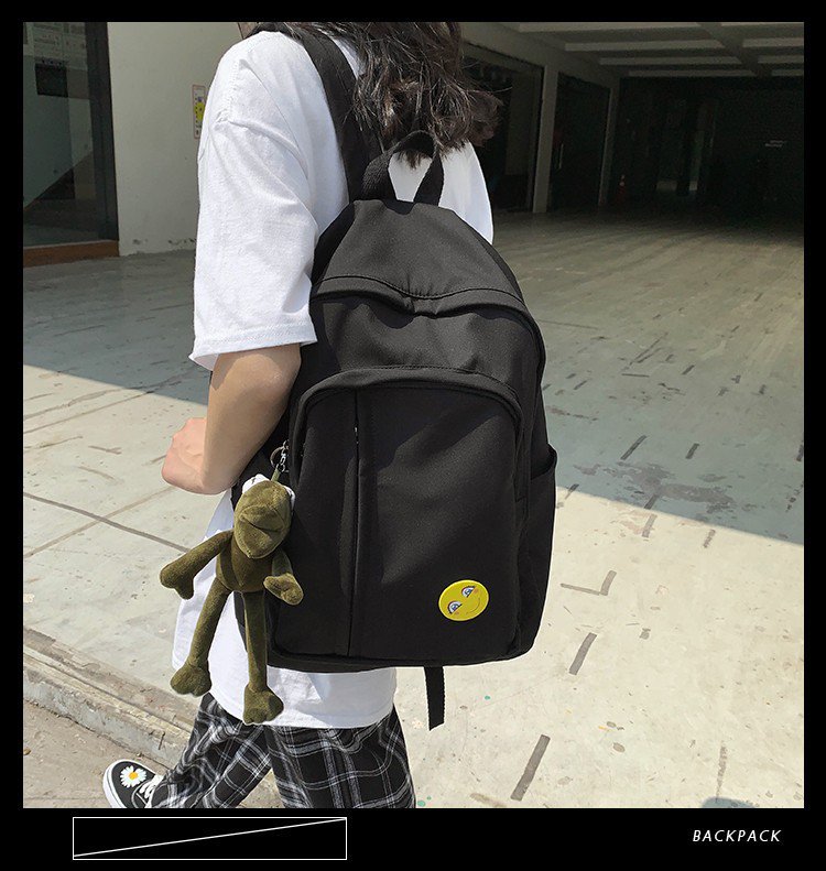 Schoolbag New Korean Fashion Campus Large Capacity Solid Color Backpack Simple Backpack Wholesale Nihaojewelry display picture 47