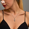 Retro metal necklace for beloved, Gothic, simple and elegant design