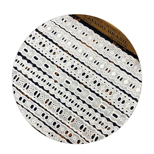 Weimeijia high quality ribbon lace 2CM white water soluble lace hollow pure cotton thread cotton embroidery lace