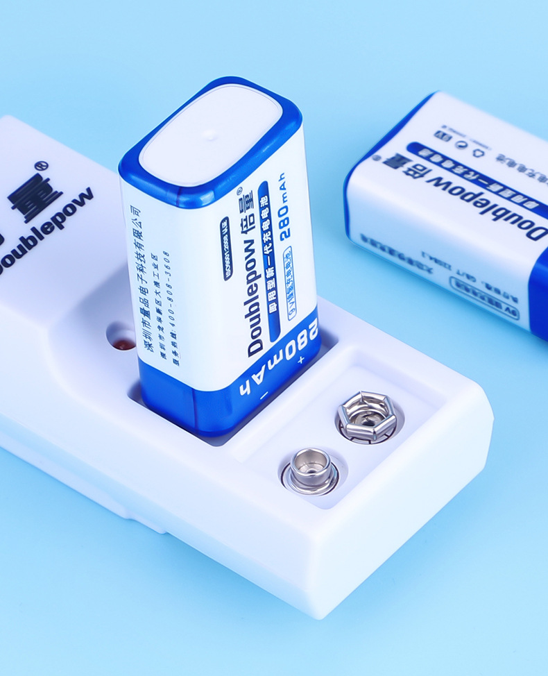 Double 9V rechargeable battery 6F22 square multimeter medical instrument 9V280mah Battery msds report