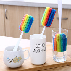 Long handle cup washing brush, scouring pad, baby bottle cleaning brush, glass cup tea cup washing cup sponge brush, bottle brush