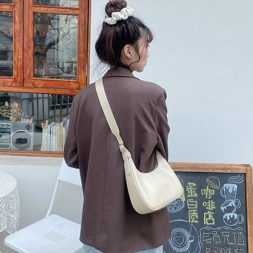 Bags for women retro armpit second-hand bag 2024 simple versatile handbag crescent moon shoulder crossbody dumpling bag women's trendy