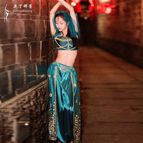Halloween costume anime dance performance set classical Hanfu Indian performance costume for women adult dancewear