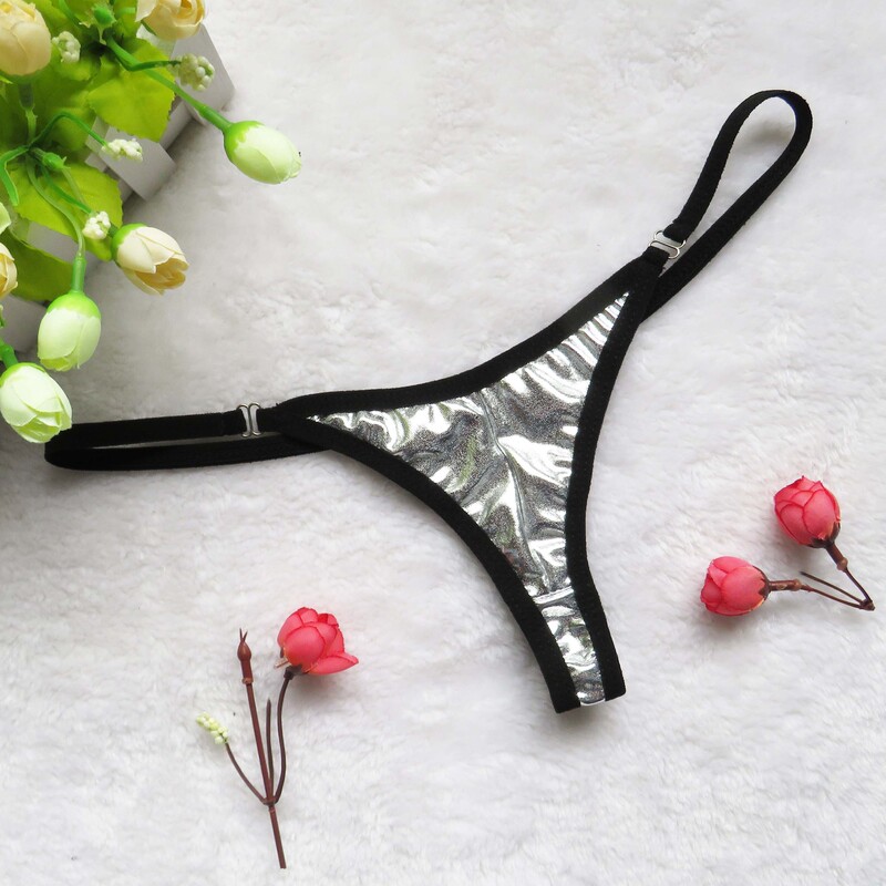 Cross-Border Sexy Lingerie Mini Swimsuit Swimsuit Intimates Sexy Aliexpress Ebay Women's T-Pants Patent Leather Thong