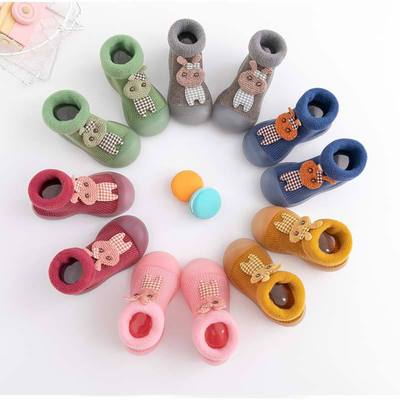 Adidas thickening The snow Socks shoes children non-slip Rubber-soled shoes 1-3 Young children waterproof keep warm Can not afford to follow Large Baotou