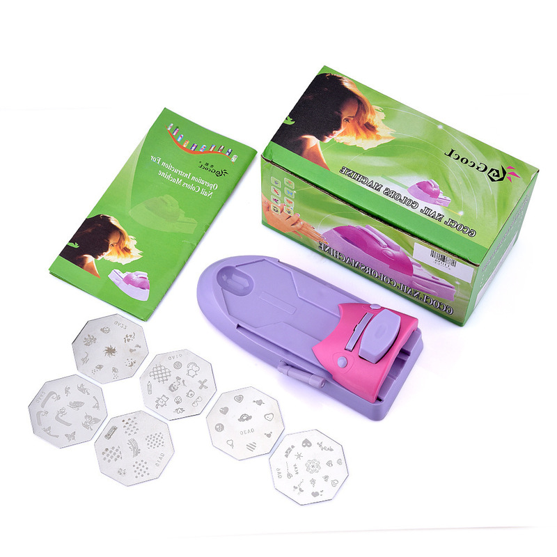 Factory wholesale nail printing machine silicone seal nail polish painting machine suit with flower-shaped steel plate 6
