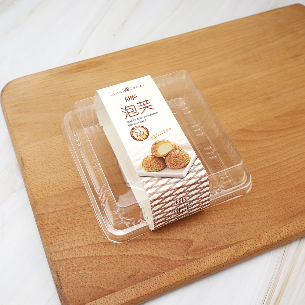 Caja de embalaje de papata puff, Xue Mei Niang, carne de pino de cáscara, pastel de frijoles verdes, caja de embalaje cuadrada, caja de comidas para llevar image 7