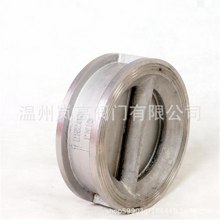 厂家直供 不锈钢材质 H77H-16P 蝶型止回阀 对夹连接 DN150