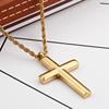 Classic glossy necklace, fashionable pendant stainless steel for beloved suitable for men and women, suitable for import