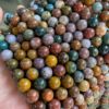 Organic marine agate beads handmade, factory direct supply, suitable for import