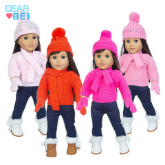 Christmas doll dress 18 inches American girl doll clothes Sakura doll toy Christmas knitted sweater