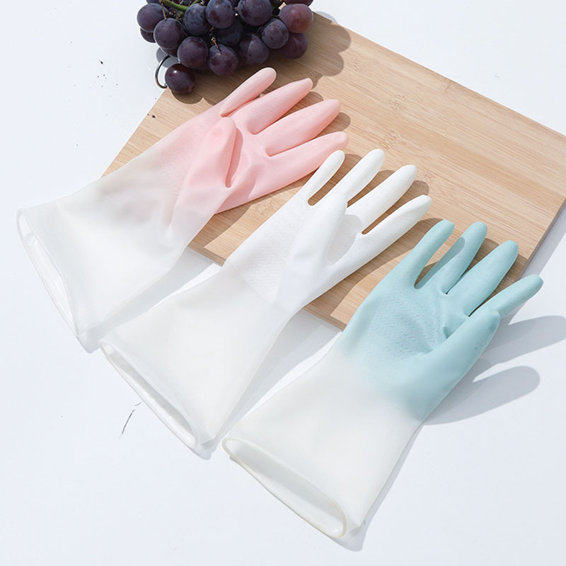 Dishwashing Gloves Household Water Rubber Cleaning Kitchen Durable Latex Laundry Rubber Dishwashing Housework Gloves