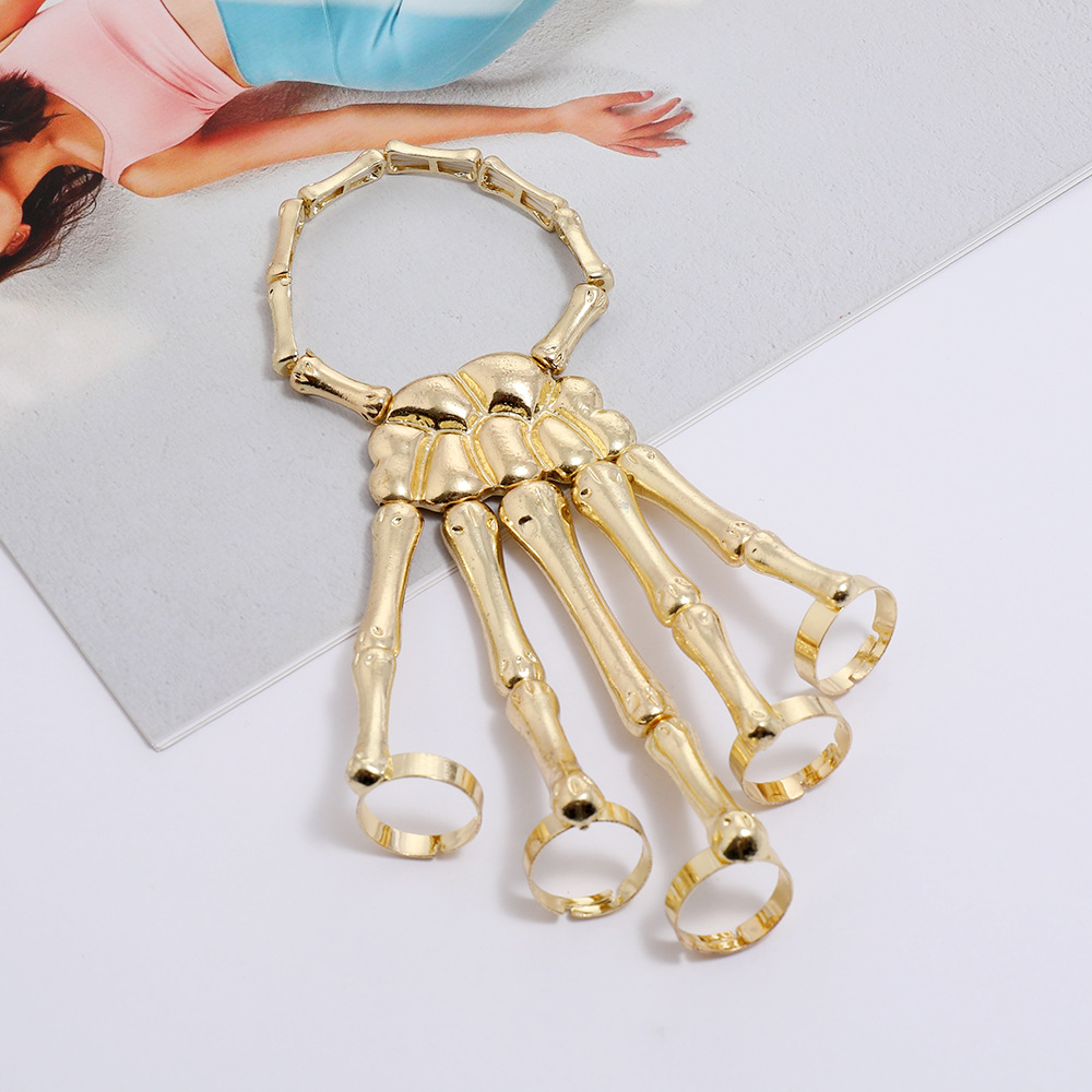 Cool Style Skull Alloy Plating Women's Bracelets 1 Piece display picture 4