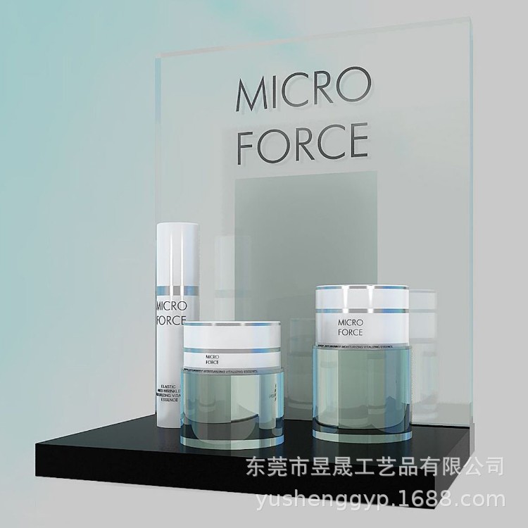 LED发光亚克力化妆品展示架 面霜口红精华专柜柜台桌面展示摆台