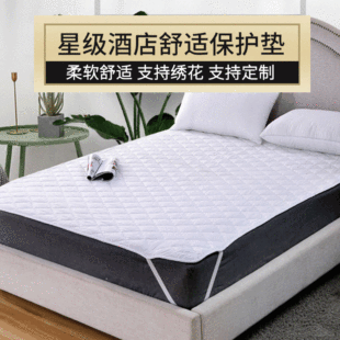 Производитель источника анти -скользящий кровать, накладная матрас Tatami Подушка оптом шлифовальная ткань одно двойная защита от отеля защита от отеля