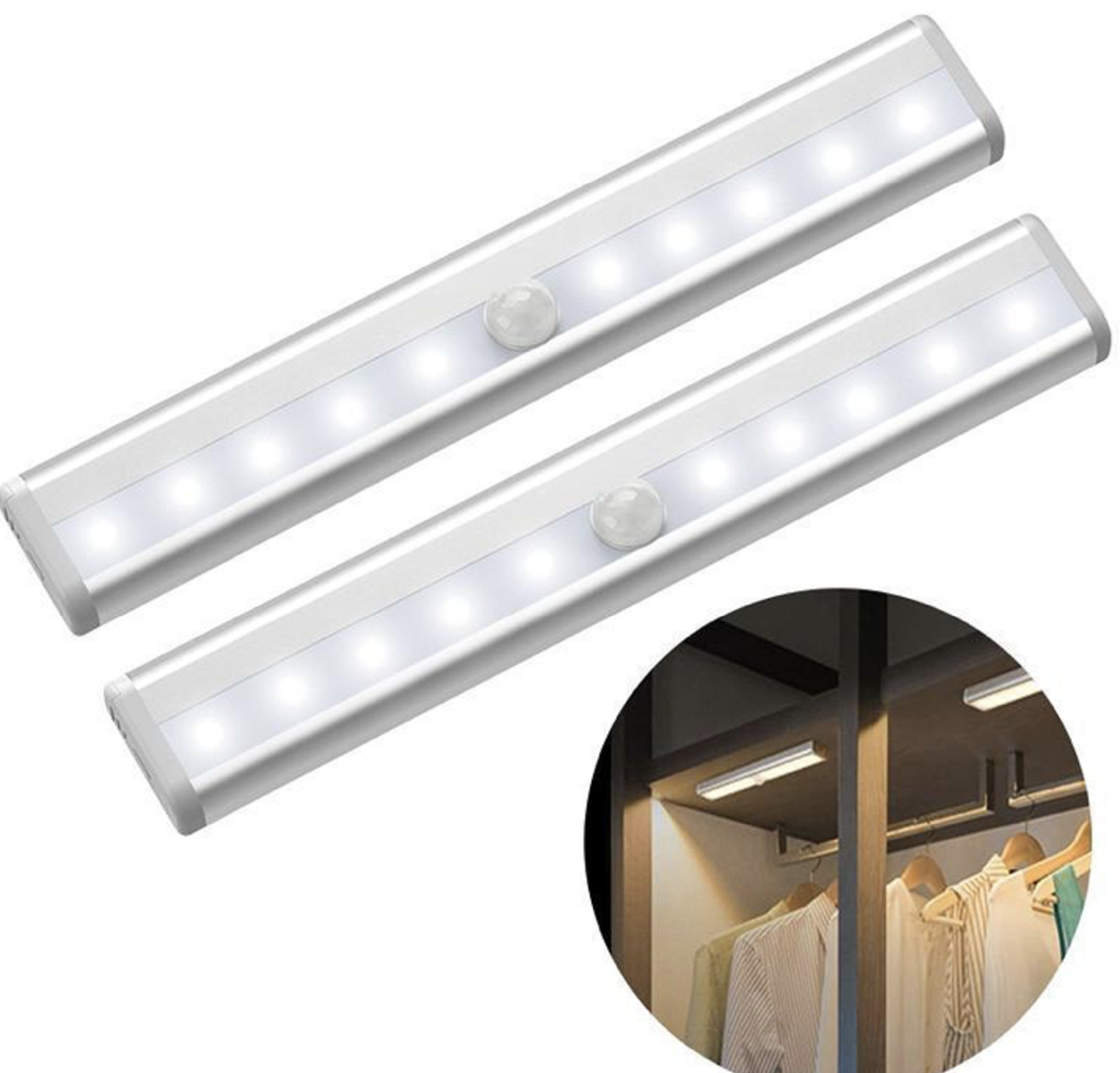 亚马逊家居智能人体感应橱柜灯led卧室床头灯感应衣柜灯usb小夜灯