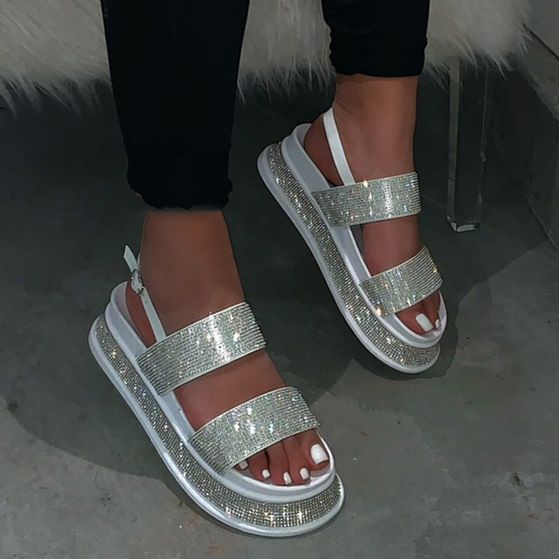 Damen Sandalen Mit Strass Glitzernde Pantoletten Für Jeden Anlass_voghion.com