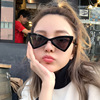 Fashionable brand sunglasses, trend glasses with bow, cat's eye