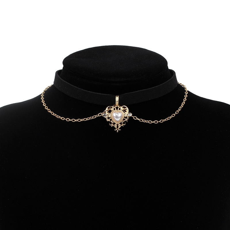 10g Weight Choker Classification Wedding, Travel Occasion Women'S Gender Simple Style Style Gold Color New Double  Simple Short  Velvet Love  Clavicle Chain Wholesale Nihaojewelry 1