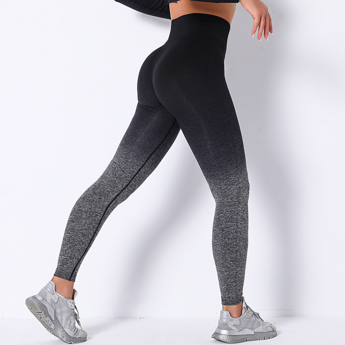 hanging-dyed gradient seamless hollow yoga pants  NSLX9056