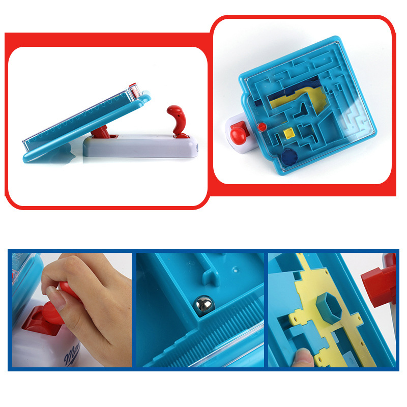 Bola de equilibrio de inteligencia para niños Juguete de descompresión de laberinto de Palma Juego de laberinto de entrada de Castillo tridimensional 3D Comercio exterior