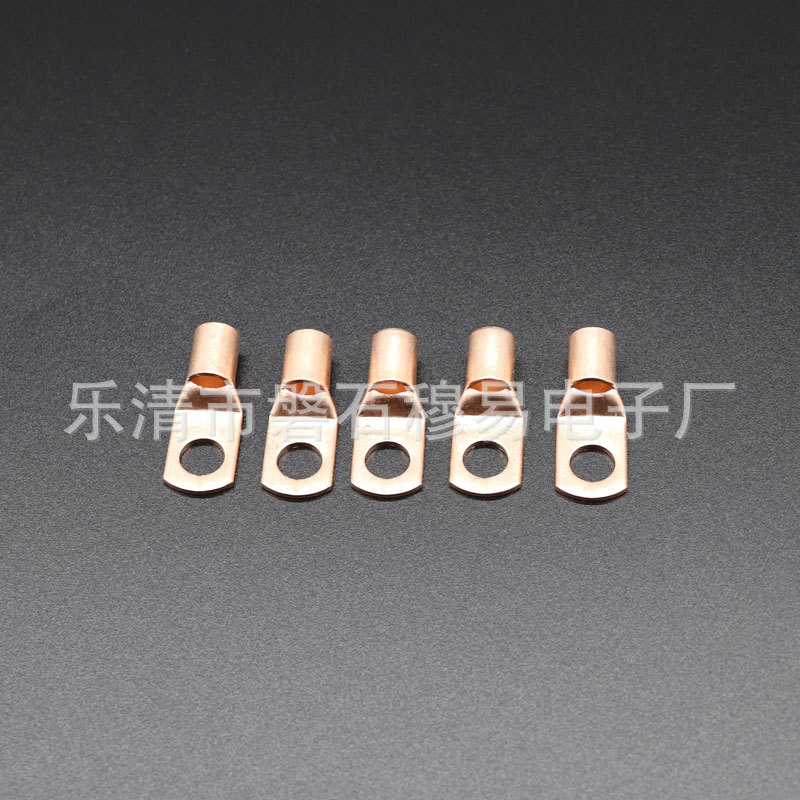 SC25-8祼端头铜压线钳快速接线端子窥口型铜鼻子25平方孔径8MM