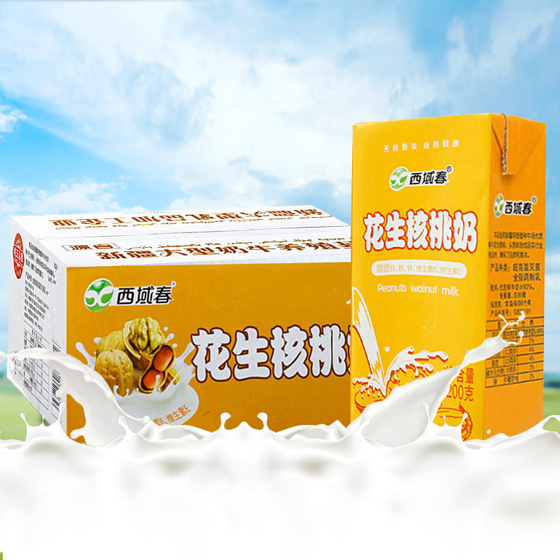 新疆西域春花生核桃香醇学生早餐奶200克*20盒