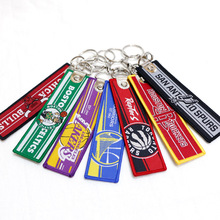 nba钥匙扣创意刺绣织唛挂件湖人勇士76人火箭篮网篮球周边纪念品